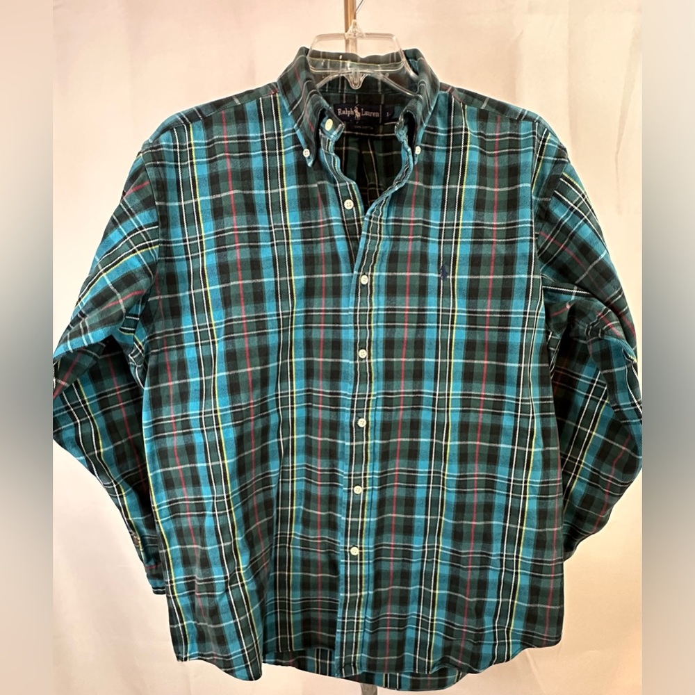 Ralph Lauren flannel, long sleeve, button down. Size Large. Great color scheme!! - Picture 1 of 8
